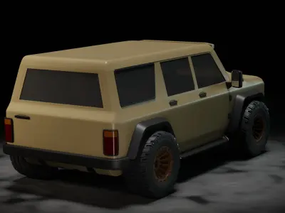 Off-Road car Low-poly 3D model
