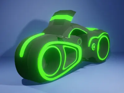Tron Sci Fi Bike Low-poly 3D model