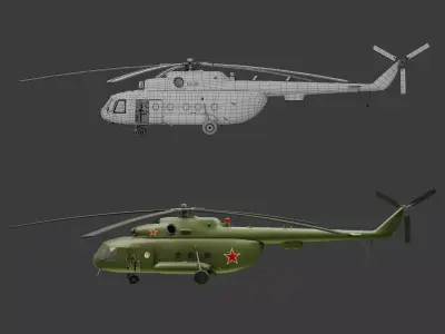 Mi-8 Russian Air Force Helicopter 3D model