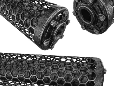 Advanced Silencer 2 pack Low-poly 3D model