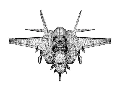 Lockheed Martin F-35B Lightning II  -  NOT RIGGED Low-poly 3D model