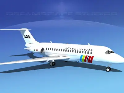 Douglas DC-9-20 SAS 3D model