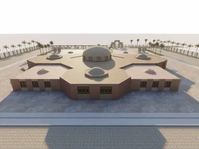 Traditional library-historical library-Islamic library 3D model