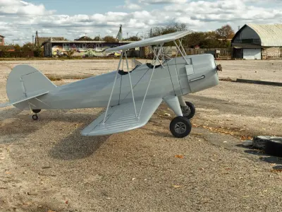 Vintage Biplane 3D model