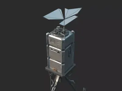 Future sci-fi apocalypse solar purifier 3D model
