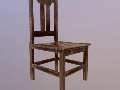 Old Chair Free low-poly 3D model buy