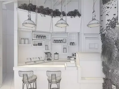 Restaurant Service Area 3D model