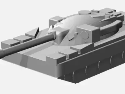 British Cheiftain Battletank 6mm Scale 3D print model