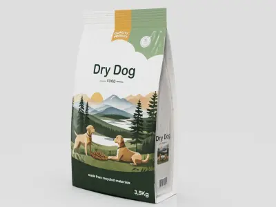 Dry Dog Food Low-poly 3D model