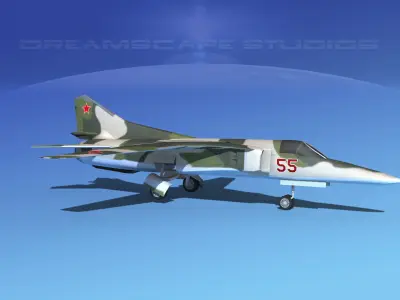 Mig-27 Flogger LP Russia Low-poly 3D model