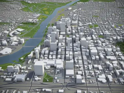 Austin - city and surroundings 3D model