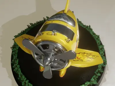 Stylized Airplane PBR 3D model