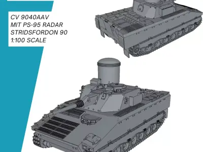 CV 9040AAV mit PS-95-Radar 3D print model