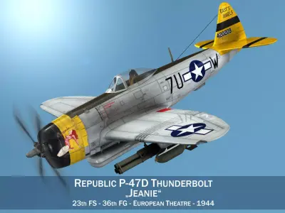 Republic P-47D Thunderbolt - Jeanie 3D model