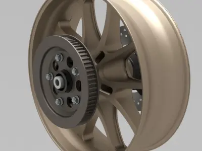 motor cycle rims wheels bike  3D model