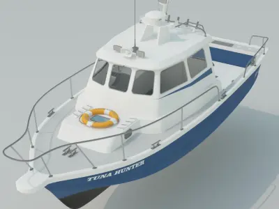 Fishing Motor Boat - Tuna Hunter 3D model