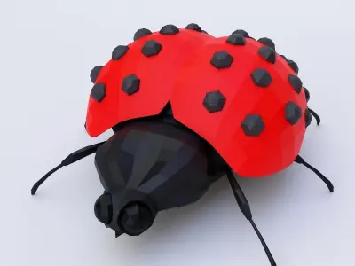 Ladybug low poly 3d model Low-poly 3D model