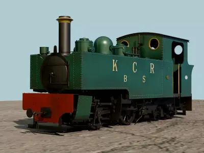KCR 0-4-4T WG Bagnall loco Low-poly 3D model