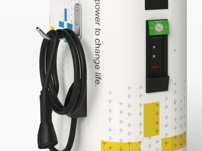 Electric Vehicle Charging Station EV GO 3 3D model