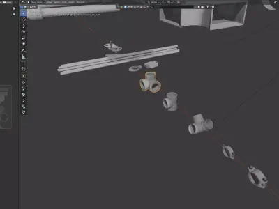 Ultimate Industrial Pipeline Cable  Connector Kit  3D model