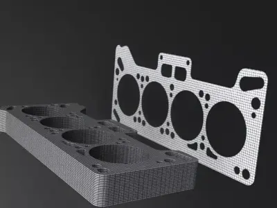 Mitsubishi 4G134G15 4 cylinders engine head gasket Free 3D model