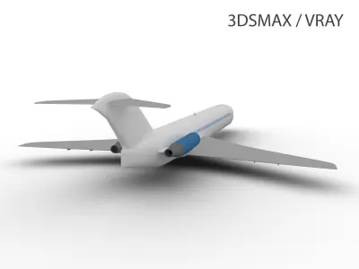MCDONELL DOUGLAS MD-80 Low-poly 3D model