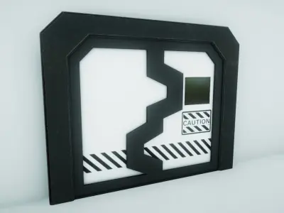 Sci Fi Doors Free low-poly 3D model