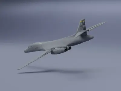 B-1 Lancer Fighter Plane Low-poly 3D model