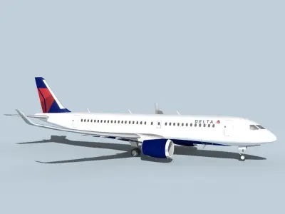 Bombardier CS100 Delta 3D model