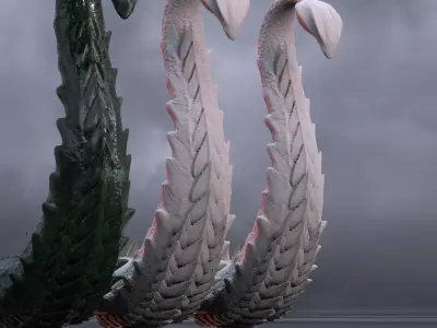Scaled Dragon Tail 3D model