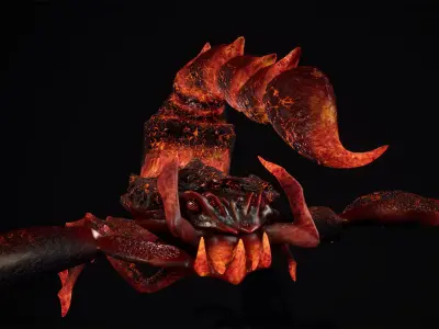 Hell scorpio low-poly game engine ready 3D model Low-poly 3D model