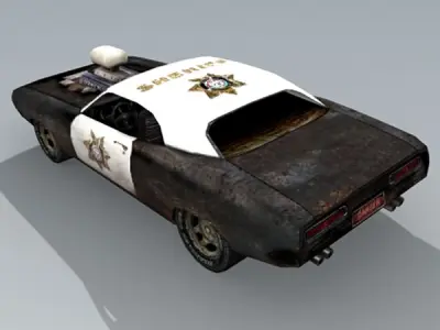 old PoliceCar Free low-poly 3D model