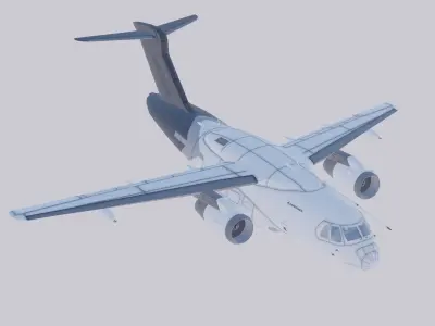 Embraer KC-390 Millennium Color House Low-poly 3D model