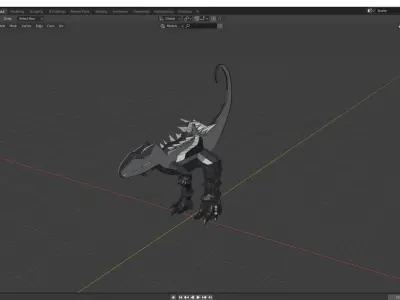 Sci-Fy Dinosaur Free low-poly 3D model