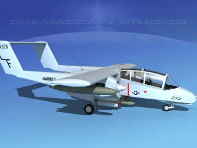 Rockwell OV-10 Bronco USMC 4 3D model