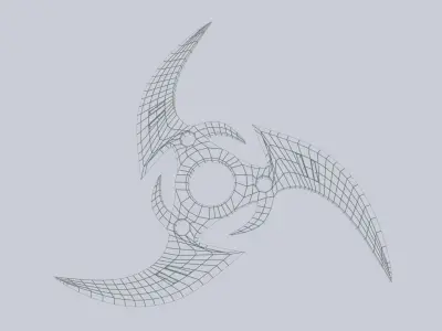 Shuriken Low-poly 3D model