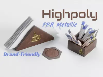 Cafe Tableware Free 3D model