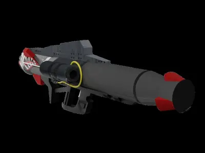 A02 Rocket Launcher Shark Low-poly 3D model