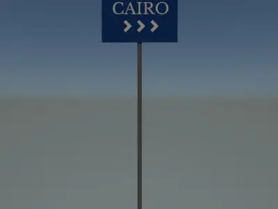 Cairo sign Free low-poly 3D model