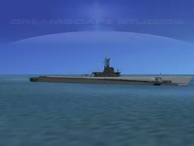 Balao Class Submarine SS343 USS Icefish VHP 3D model