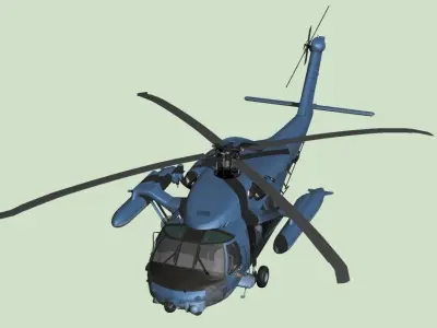 JASDF  UH-60J Rescue helicopter early model 3D model