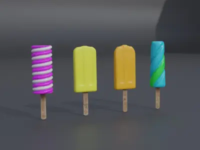 Ice Cream Low-poly 3D model