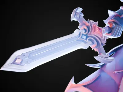 Stylized Sword - Dragonsoul Edge Radiantfang - Game Ready 3D model