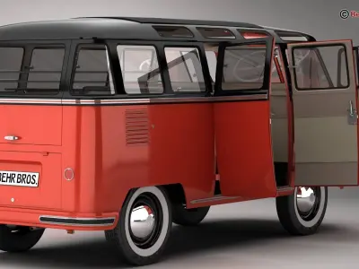 Volkswagen Type 2 Samba 1959 3D model