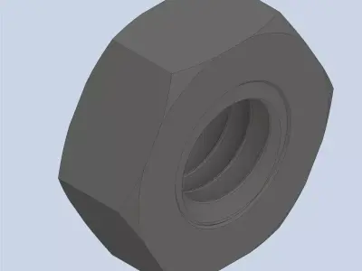 Hexagonal Nut M6 3D model