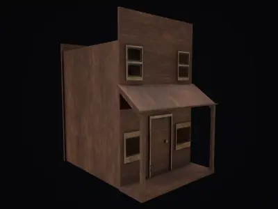 Wild Wist House - Game Ready Low Poly 3D Model  Low-poly 3D model