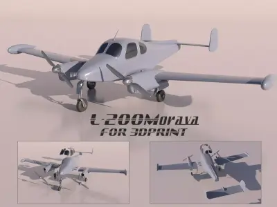 Airplane L-200 Morava for 3Dprint 3D print model