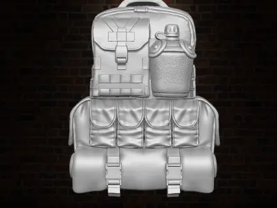 Backpacks V2 3D printable files for action figures 3D print model