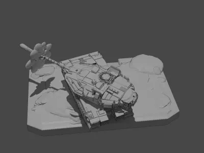 IDF Merkava mk4 Diorama 3D print model