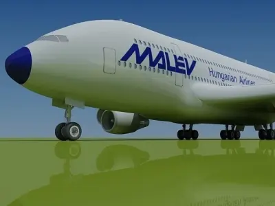 Hungaria Airlines Airbus 3D model